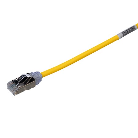 CAT6A 28 AWG PATCH CORD CM LSZH YELLOW 3M